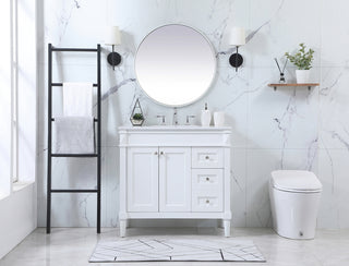 36 inch Single bathroom vanity in white