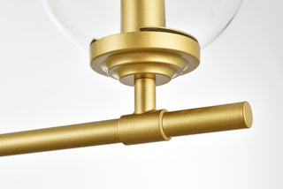 Ingrid 4 light Brass and Clear Bath Sconce