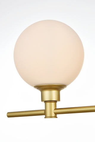 Cordelia 3 light Brass and frosted white Bath Sconce