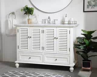 48 inch Single Bathroom Vanity in Antique White