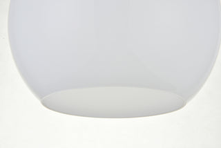 Baxter 1 Light Black Flush Mount With Frosted White Glass