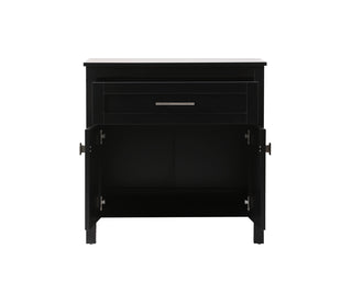 30 Inch Wide Bathroom Storage Freestanding Cabinet In Black