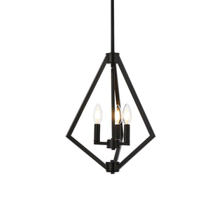 Irina 3 lights pendant in black