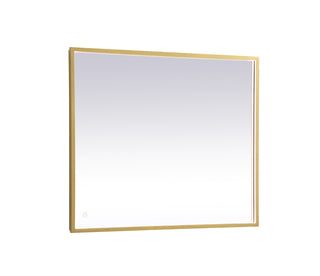 Pier 30x36 inch LED mirror with adjustable color temperature 3000K/4200K/6400K in brass