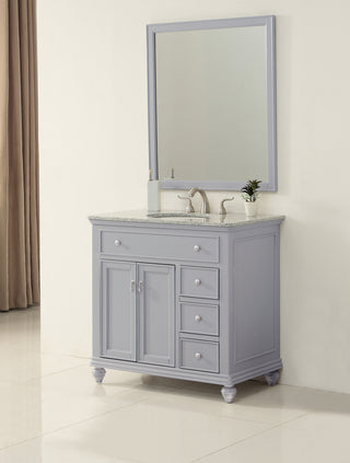 36 In. Single Bathroom Vanity Set In Light Grey