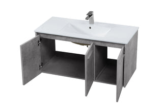 40 inch  Single Bathroom Floating Vanity in Concrete Grey