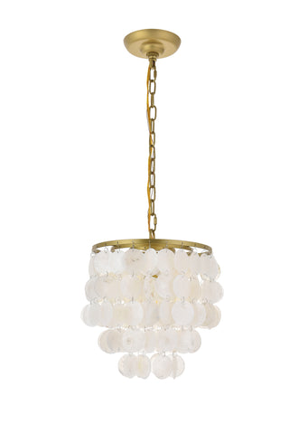 Selene 1 light Brass Pendant