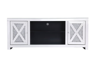 59 in. crystal mirrored TV stand 