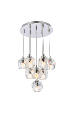 Eren 10 lights Chrome pendant