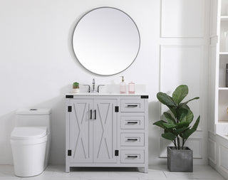 36 inch bathroom Vanity in Grey with Backsplash