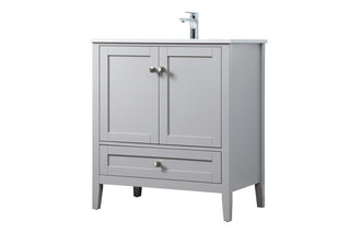 30 Inch SIngle Bathroom Vanity In Grey