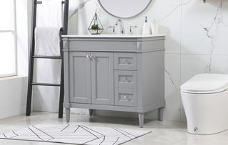 36 inch Single bathroom vanity in grey