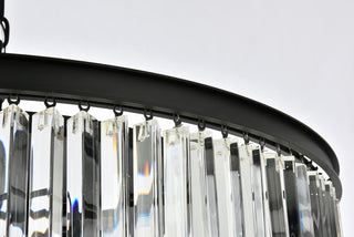 Sydney 10 light Matte Black Flush Mount Clear Royal Cut Crystal