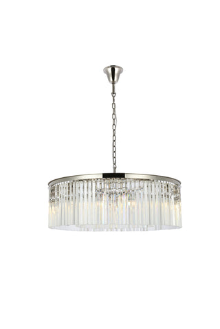 Sydney 10 light polished nickel Chandelier Clear Royal Cut Crystal