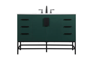 48 inch Single bathroom vanity in green