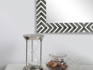 Rectangular mirror 32x27 inch in chevron