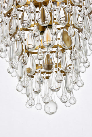 Nordic 5 lights brass pendant