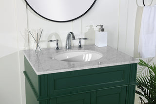 30 inch Single bathroom vanity in green