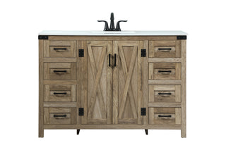 48 inch Single bathroom vanity in natural oak