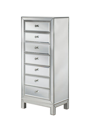 Lingerie Chest 7 drawers 18in. W x 15in. D x 42in. H in antique silver paint