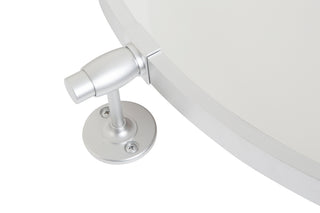 Round pivot mirror 30 inch in silver