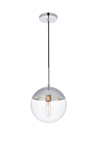 Eclipse 1 Light Chrome Pendant With Clear Glass