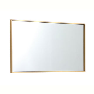 Metal frame rectangle mirror 20 inch in Brass