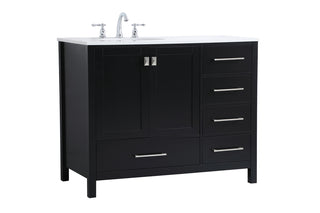 42 inch Single Bathroom Vanity in Black