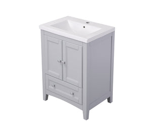 24 In. Single Bathroom Vanity Set In Medium Grey