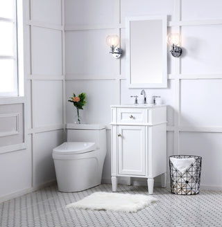 18 in. Single Bathroom Vanity set in white