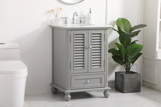 24 inch Single bathroom vanity in grey