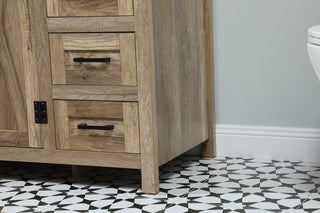 48 inch Single bathroom vanity in natural oak with backsplash