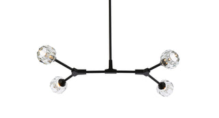 Zayne 4 Light Pendant in Black