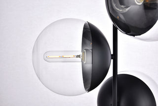 Eclipse 3 Lights Black Pendant With Clear Glass