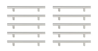 Quinn 5" Center to Center Brushed Nickel Bar Pull Multipack (set of 10)