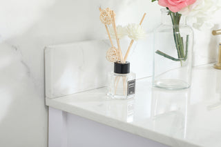 48 inch Single bathroom vanity in white with backsplash