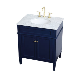 30 inch Single bathroom vanity in blue