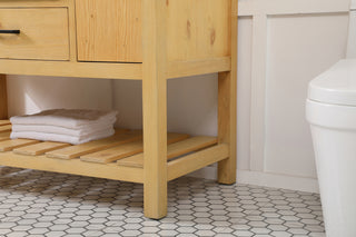 48 inch Single bathroom vanity in natural wood with backsplash