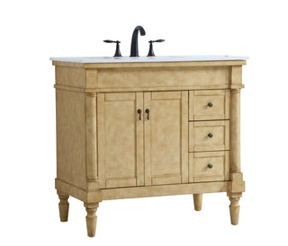 36 inch Single Bathroom Vanity in Antique Beige