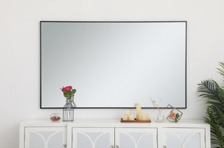 Metal frame rectangle mirror 36 inch in Black