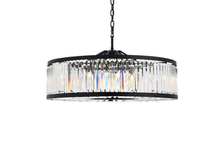 Chelsea 10 light Matte Black Chandelier Clear Royal Cut Crystal