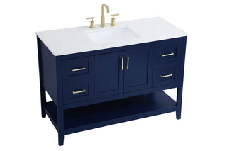 48 inch Single Bathroom Vanity in Blue