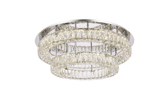 Monroe 30 inch LED double flush mount in chrome