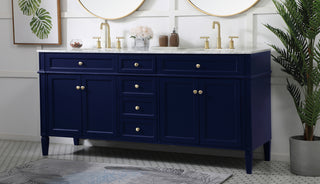 72 inch double bathroom vanity in blue