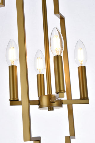 Rosenfeld 4 lights pendant in brass