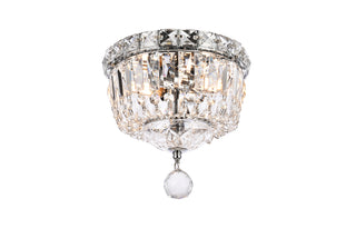 Tranquil 2 light Chrome Flush Mount Clear Royal Cut Crystal