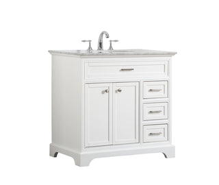 36 In. Single Bathroom Vanity Set In White