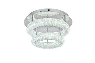 Bowen 18 inch Adjustable LED Flush Mount in Chrome