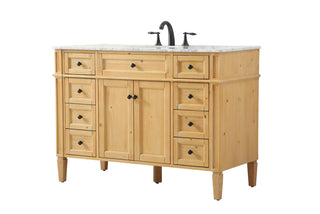 48 inch Single bathroom vanity in natural wood