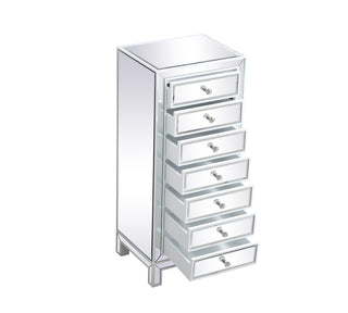 18 inch mirrored lingere chest in white